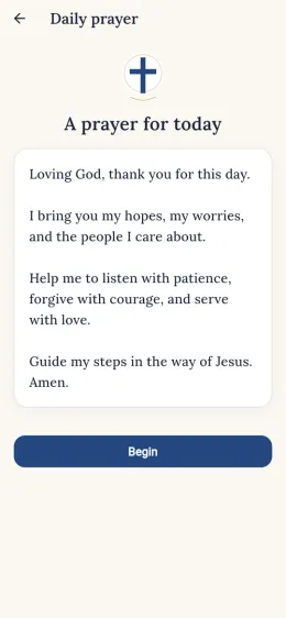 A guided daily prayer in Emmanuel AI
